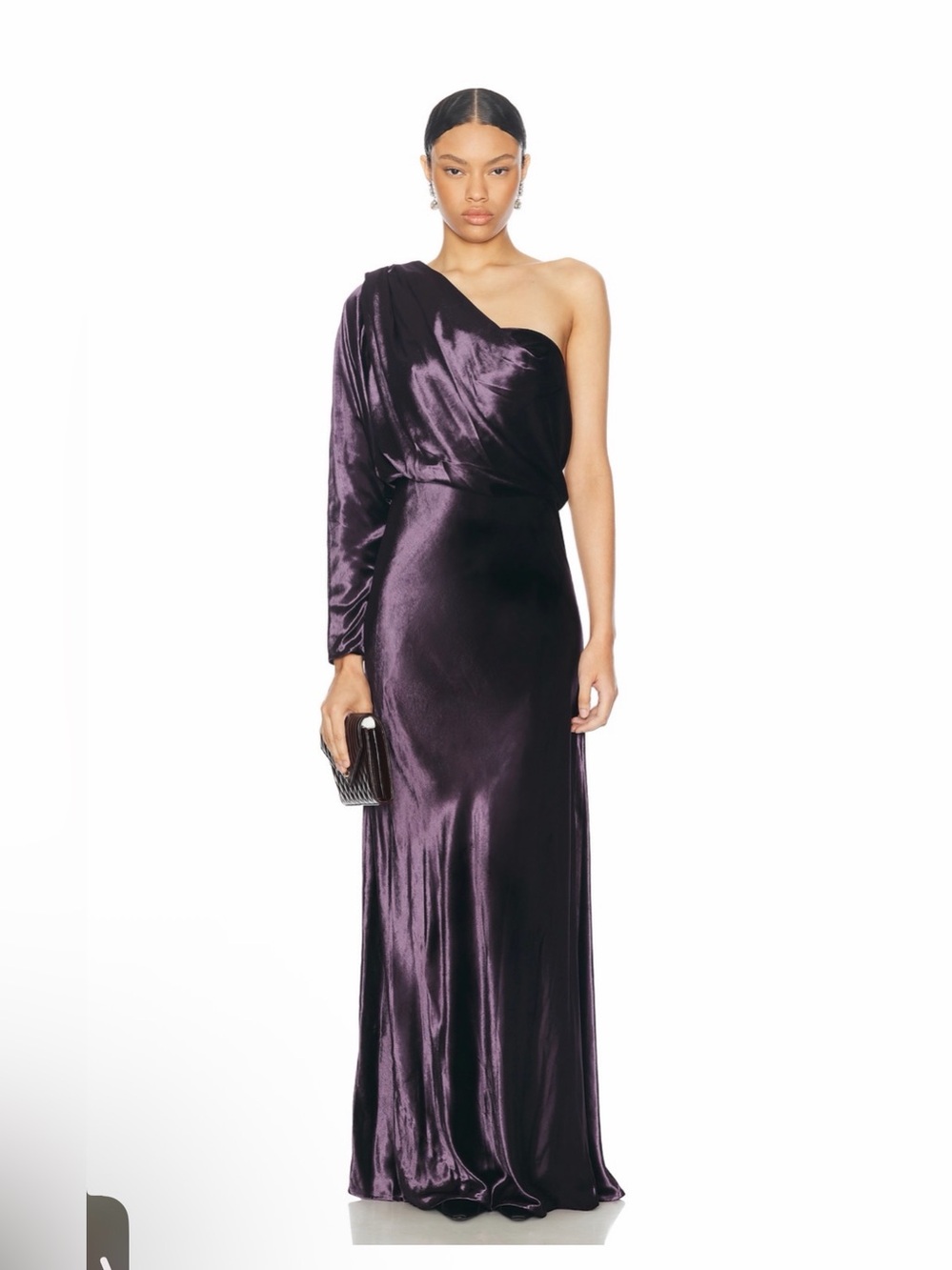 Zimmermann Illustration Asymmetric Gown in Aubergine US SIZE 6 $2650